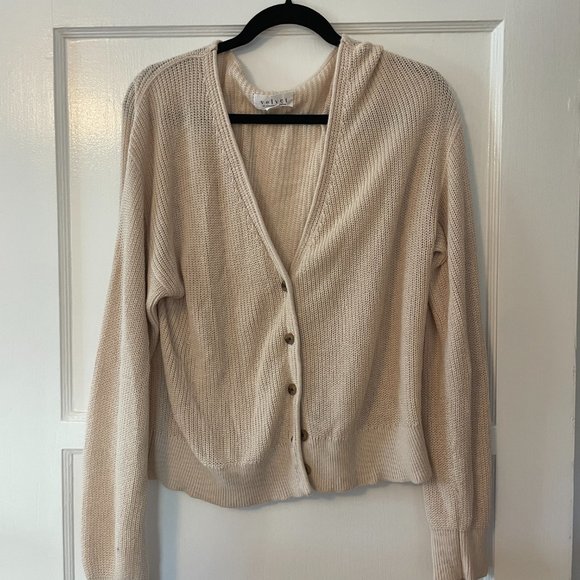 Solange Cardigan by Velvet in Ecru - Picture 1 of 4